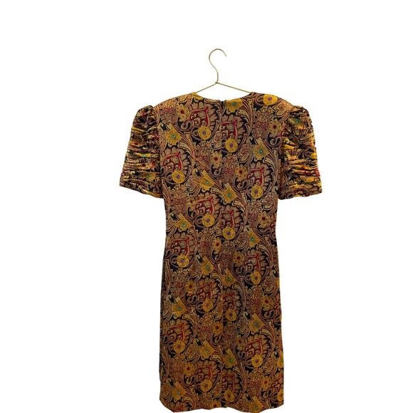 Vintage Richard Warren baroque silk dress 12 faux wrap dress - Picture 2 of 9